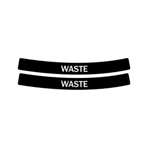 EVOLVE - Label - Ellipse - Waste - Full - Black-White