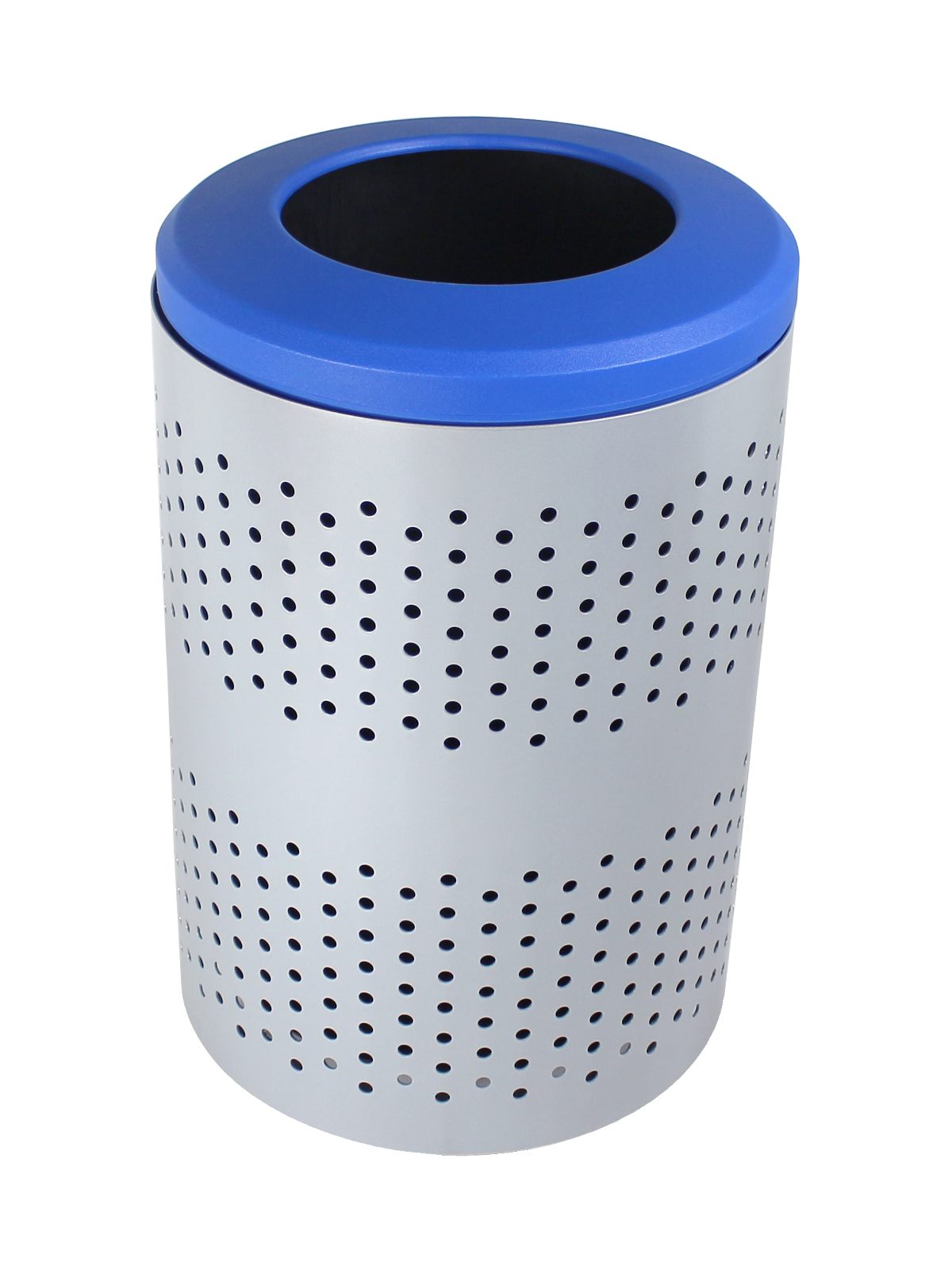Busch Systems Portland single stream outdoor recycling container with blue full open lid