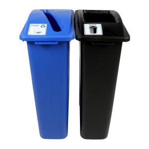 WASTE WATCHER - Double - Kit - Paper-Waste - Slot-Full - Blue-Black