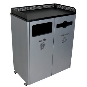 COURTSIDE - Double - Kit - Waste-Recycle - Full-Mixed - Grey-Black