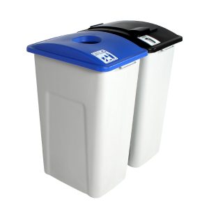 WASTE WATCHER - Double - Kit - Xl - Cans & Bottles-Waste - Circle-Solid Lift - Grey-Blue-Black