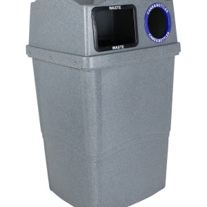 WAVE - Double - Kit - Indoor - Waste - Cans & Bottles - Full-Circle - Greystone