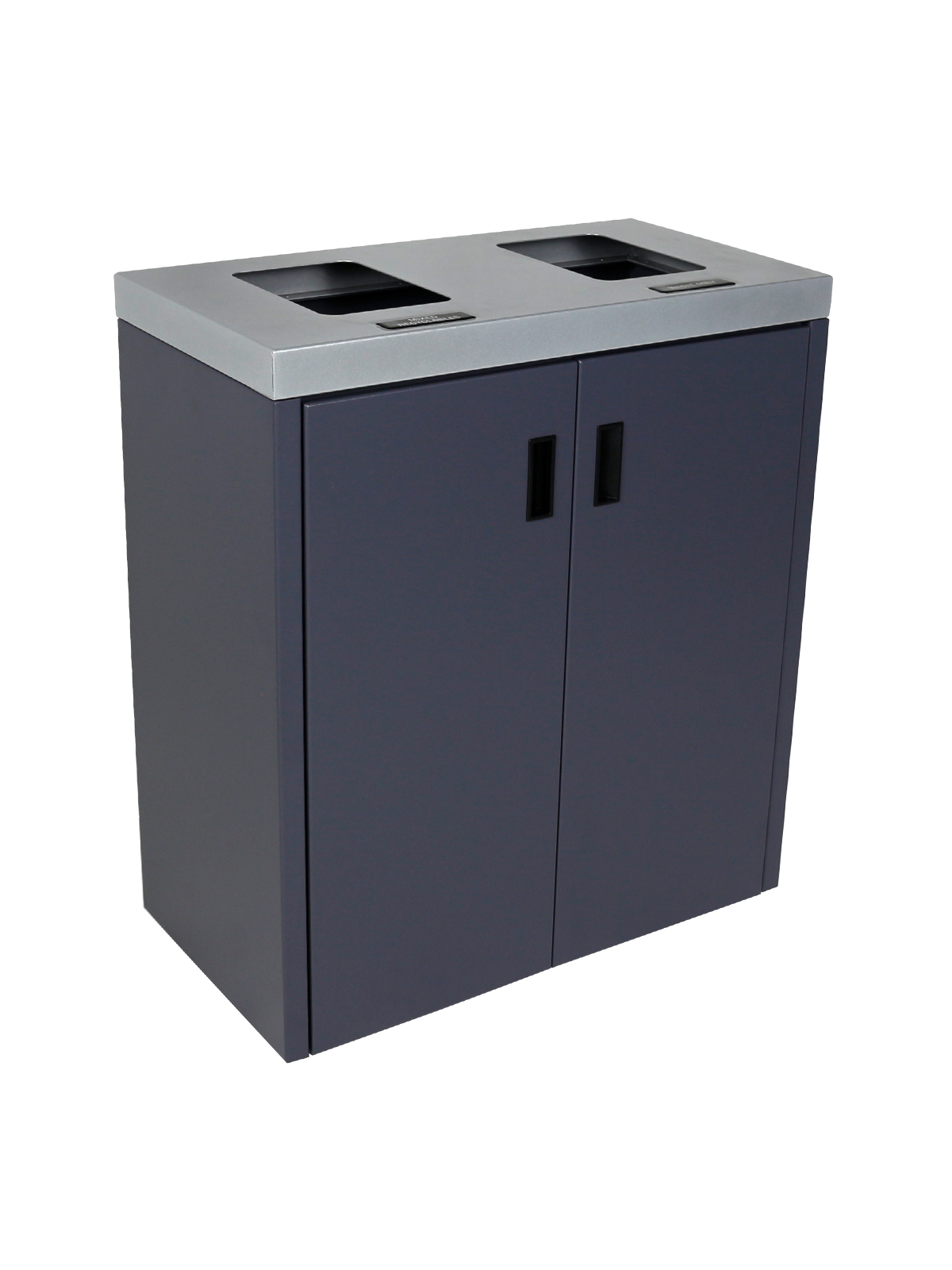 SUMMIT – Double – Kit – Fl – Mixed Recyclables-Waste – Full – Silver-Grey