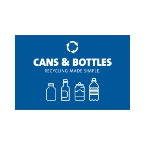 EVOLVE - Sign - Cans & Bottles - Blue-White