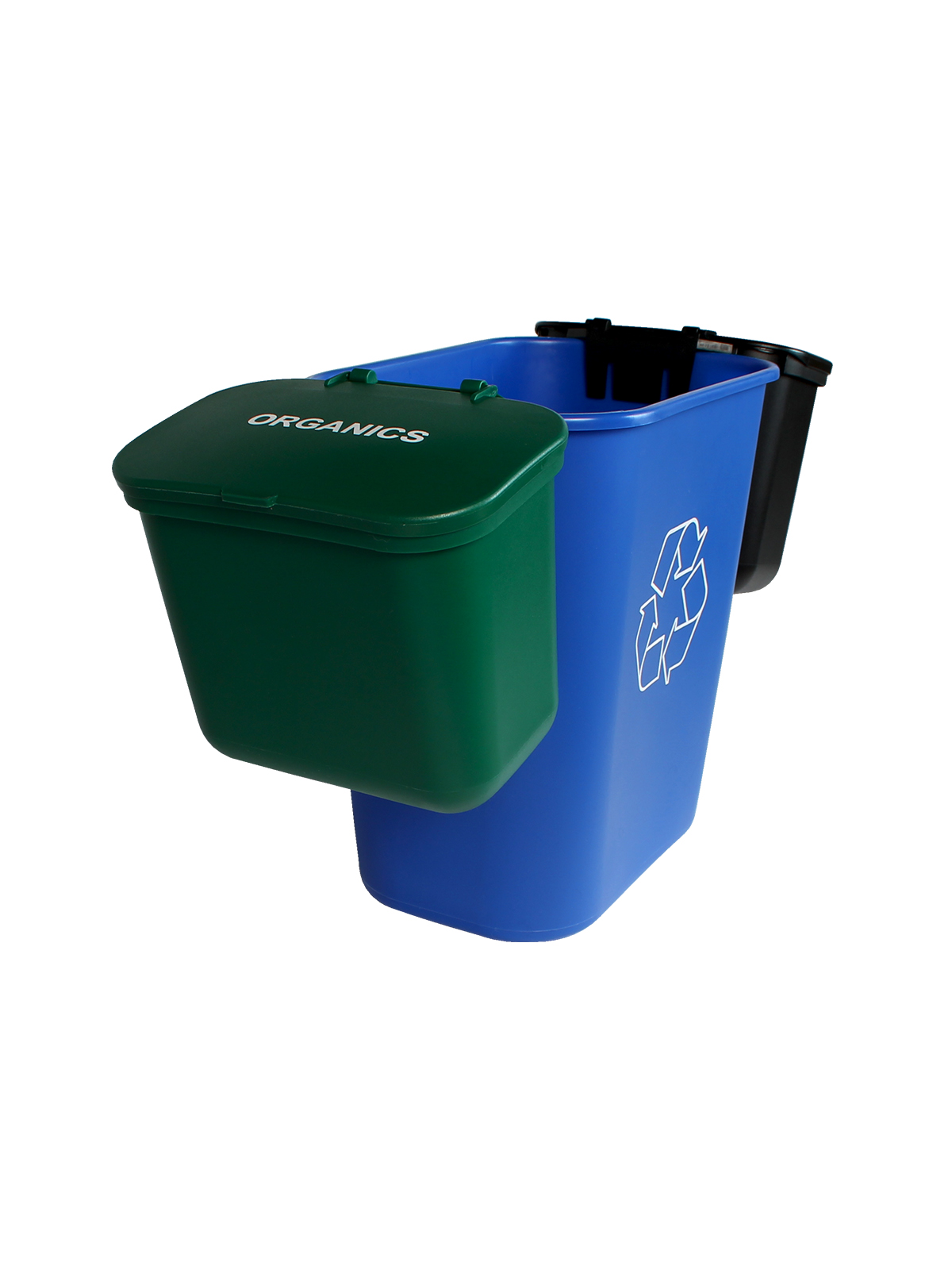 OFFICE COMBO – Triple – Kit – Mobius Loop-Organics-Waste – Solid Lift – Blue-Green-Black PCR