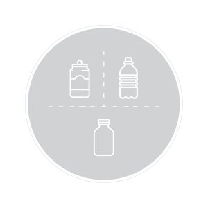 SPECTRUM - Label - Glass, Cans & Plastic - Clear-White