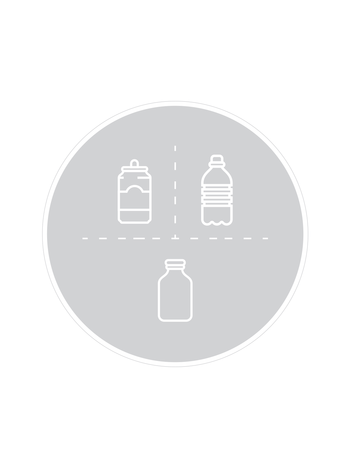 SPECTRUM – Label – Glass, Cans & Plastic – Clear-White