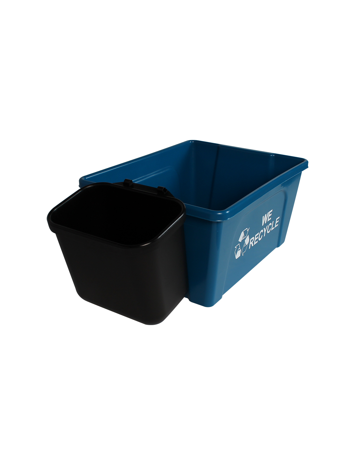 OFFICE COMBO – Double – Kit – Mobius Loop-We Recycle – No Lid – Blue-Black PCR