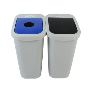 BILLI BOX - Double - Kit - 10 G - Cans & Bottles-Waste - Circle-Swing - Grey-Blue-Black