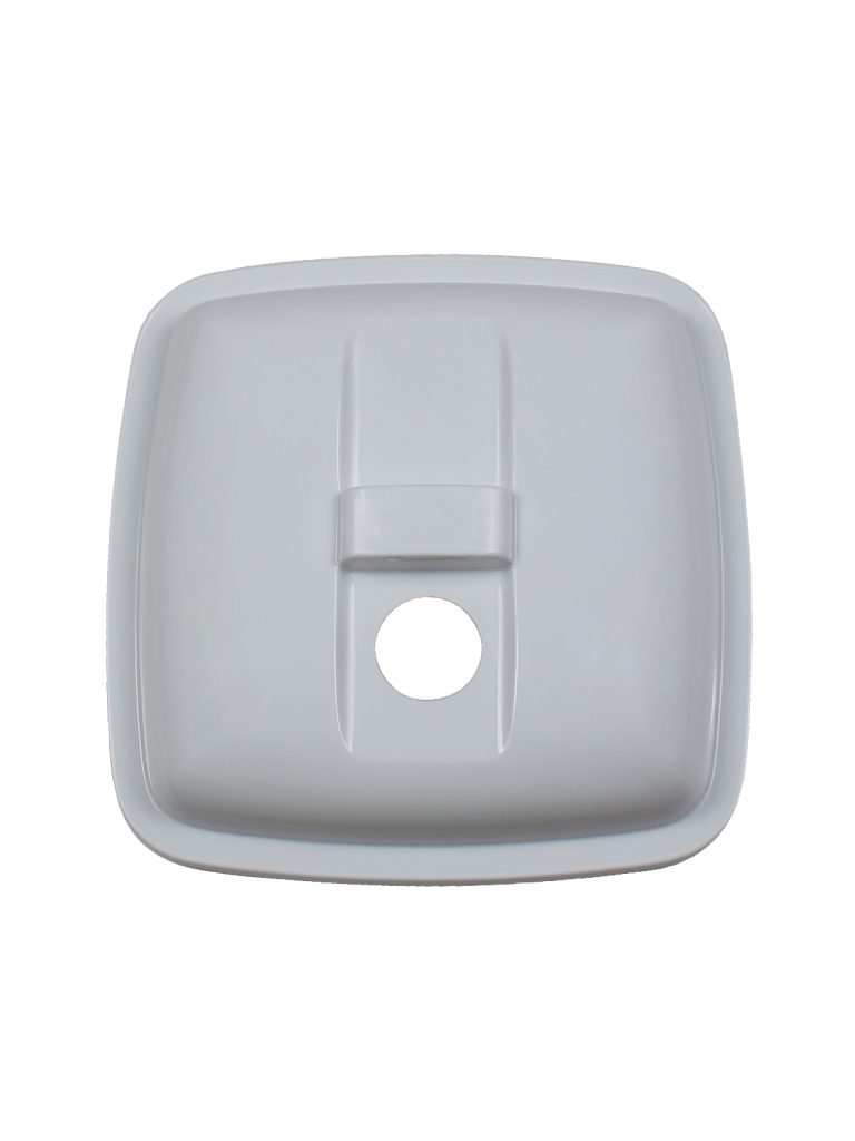 UPRIGHT – Single – Lid – 14 G – Solid Lift – White