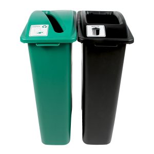 WASTE WATCHER - Double - Kit - Paper-Waste - Slot-Full - Green-Black