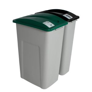 WASTE WATCHER - Double - Kit - Xl - Paper-Waste - Slot-Full - Grey-Green-Black