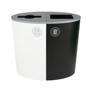 SPECTRUM - Double - Kit - Mixed Recyclables-Waste - Mixed-Full - White-Black