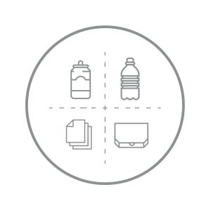 SPECTRUM - Label - Mixed Recyclables - Clear-Silver