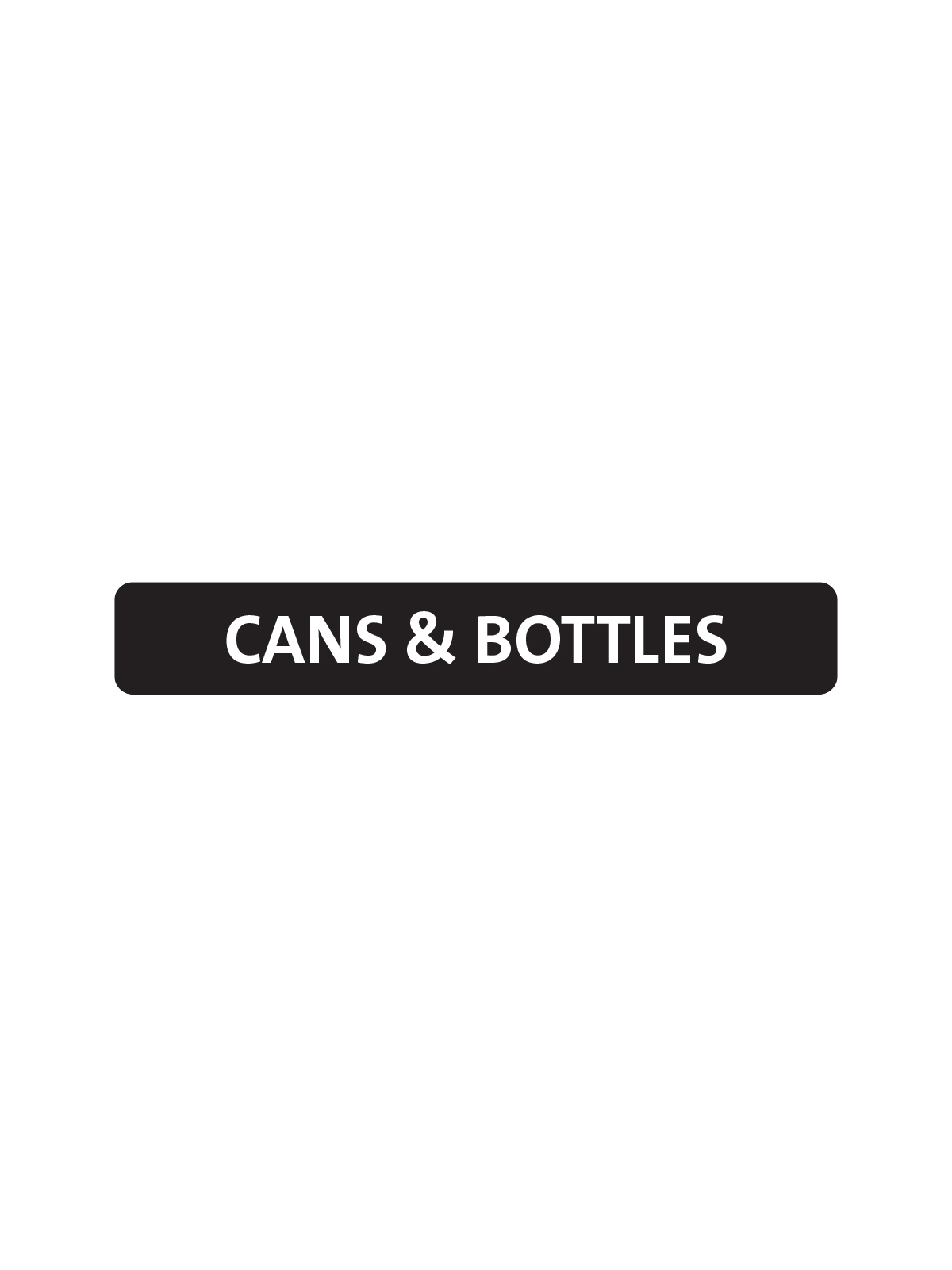 Black and white cans and bottles label for Busch Systems Sessanta containers