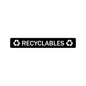 EVOLVE - Label - Cube Slim - Recyclables - Full - Black-White