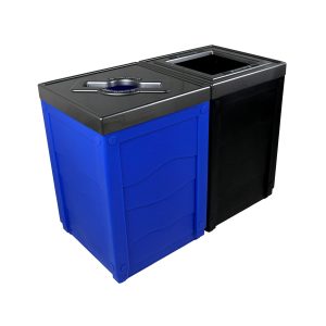EVOLVE - Double - Kit - Recyclables-Waste - Mixed-Full - Blue-Black