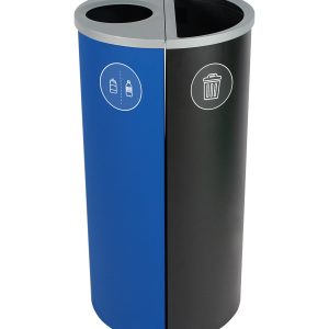 SPECTRUM - Double - Kit - Cans & Bottles-Waste - Circle-Full - Blue-Black