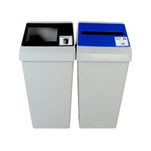 SMART SORT - Double - Kit - Paper-Waste - Slot-Full - Grey-Blue-Black