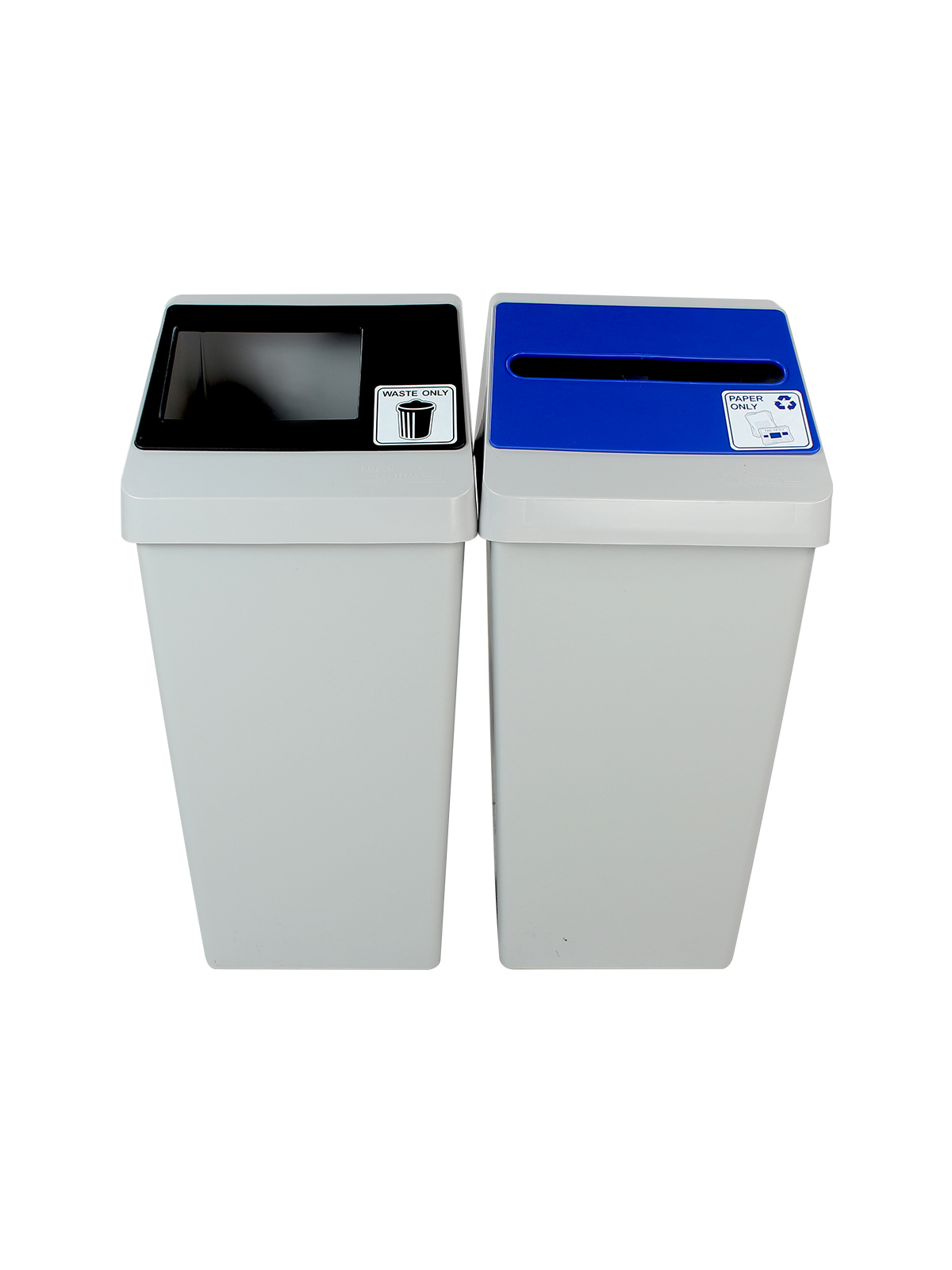 SMART SORT – Double – Kit – Paper-Waste – Slot-Full – Grey-Blue-Black