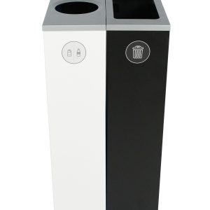 SPECTRUM - Double - Kit - Cans & Bottles-Waste - Circle-Full - White-Black