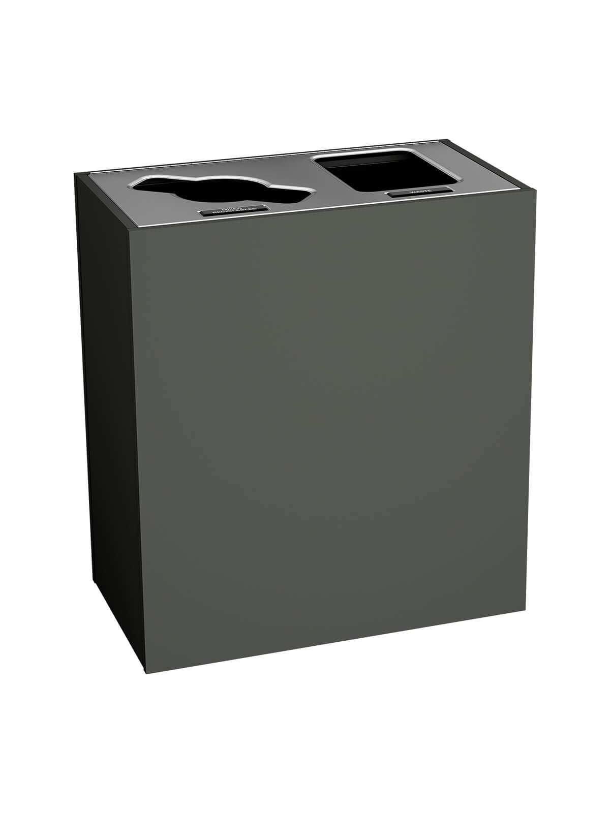 Busch Systems Aristata Series double in slate with mixed and full openings with lid labels