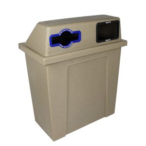 SUPER SORTER - Double - Kit - Mixed Recyclables-Waste - Mixed-Full - Sandstone