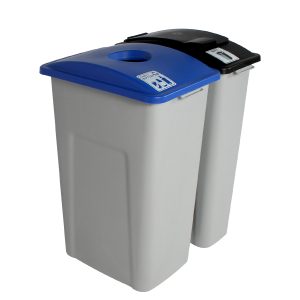 WASTE WATCHER - Double - Kit - Xl - Cans & Bottles-Waste - Circle-Solid Lift - Grey-Blue-Black