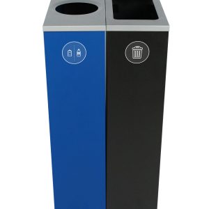 SPECTRUM - Double - Kit - Cans & Bottles-Waste - Circle-Full - Blue-Black