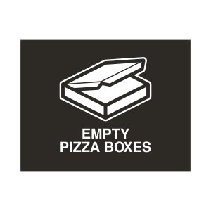 VISION - Sign - Empty Pizza Boxes - Black