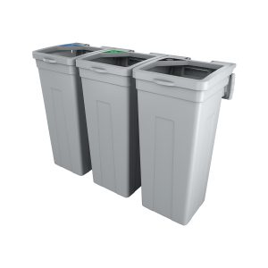 RISE - Triple - Kit - Mobius Loop-Organics-Waste - Full-Full-Full - Grey-Grey-Grey