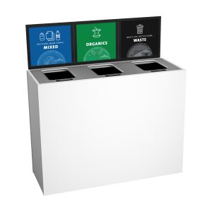 ARISTATA - Triple - Kit - Mixed Recyclables-Organics-Waste - Full-Full-Full - Glacier