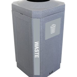 OCTO - Single - Kit - Indoor - Waste - Full - Greystone