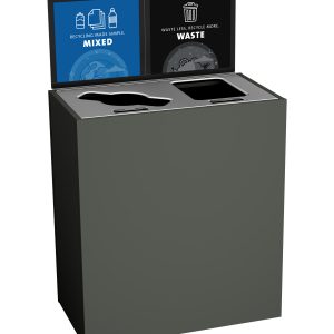 ARISTATA - Double - Kit - Mixed Recyclables-Waste - Mixed-Full - Slate
