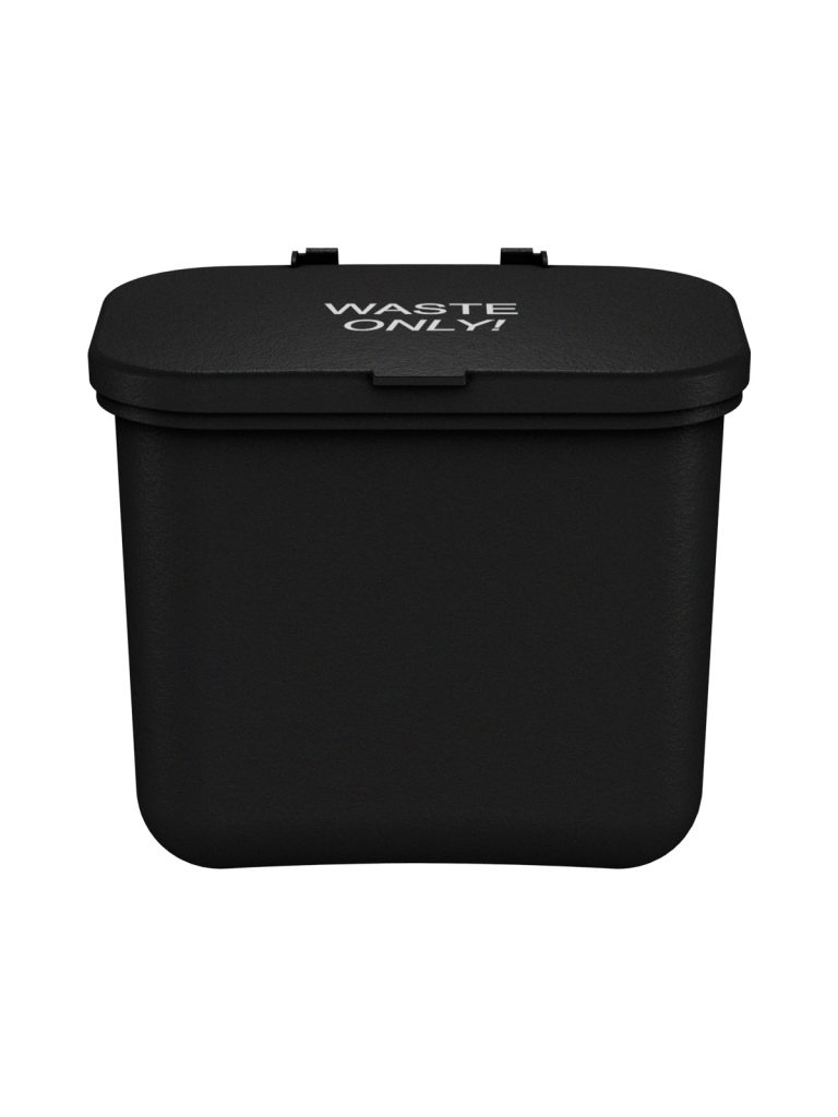 HANGING WASTE BASKET – Single – Kit – Waste – Solid Lift – Black PCR