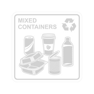WASTE WATCHER - Label - Mixed Containers - Clear-White