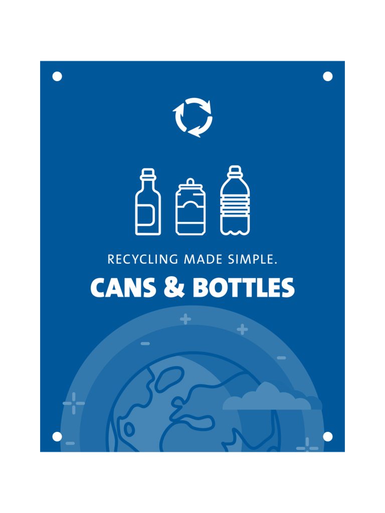 EVOLVE – Body Sign – Cans & Bottles – Blue