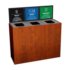 ARISTATA - Triple - Kit - Waste-Mixed Recyclables-Organics - Full-Full-Full - Midsummer Flame