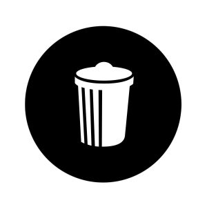 VENTURE - Label - Waste Icon - Black