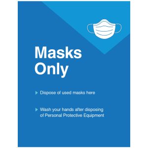WASTE WATCHER - Sign - Masks Only - Blue