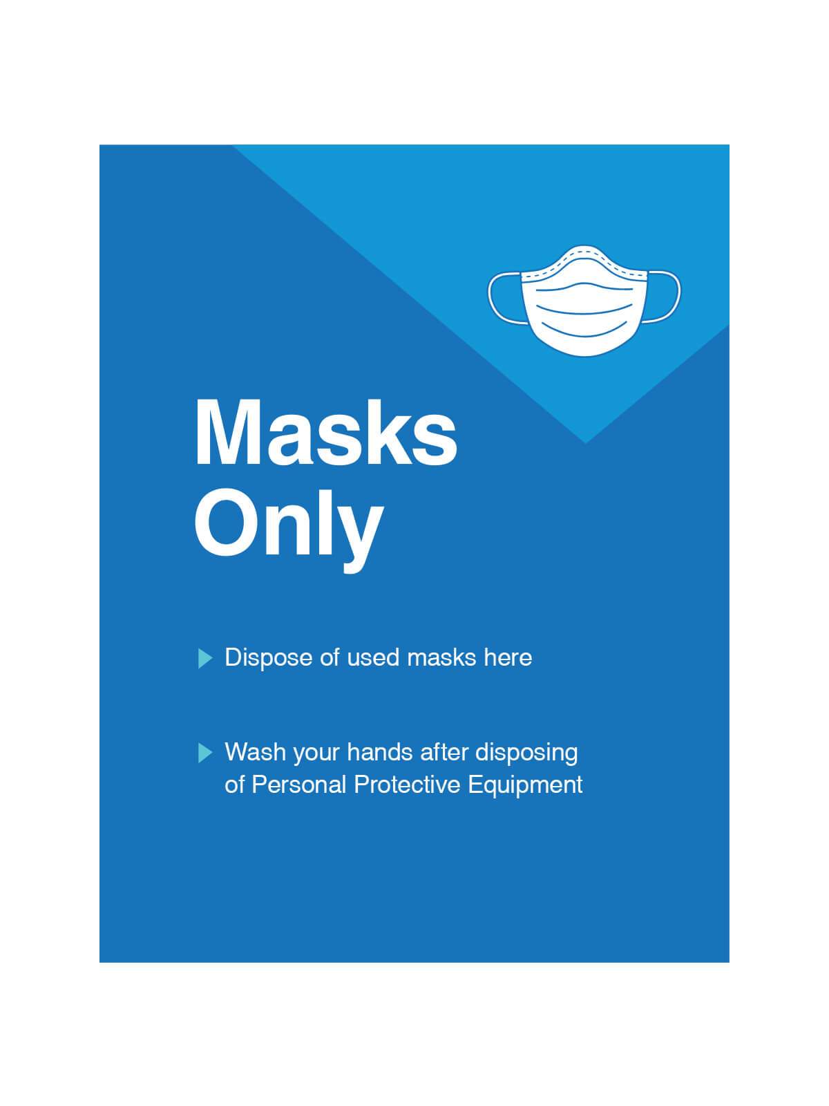 WASTE WATCHER - Sign - Masks Only - Blue - Busch Systems US
