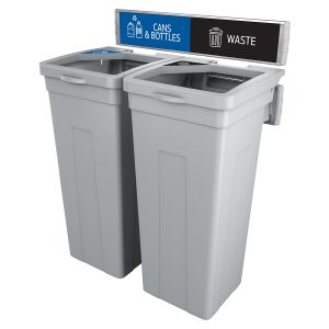 RISE - Double - Kit - Cans & Bottles-Waste - Full-Full - Grey-Grey
