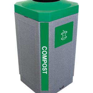 OCTO - Single - Kit - Indoor - Compost - Full - Greystone-Green