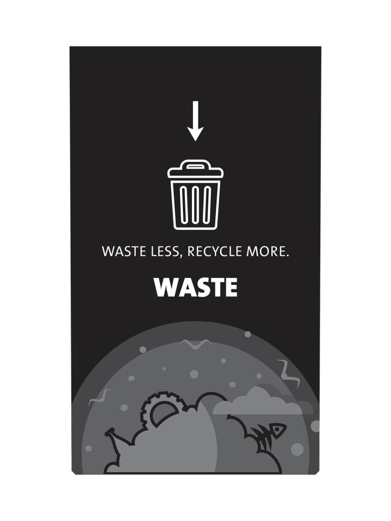 EXPRESSION – Sign – Waste – Black