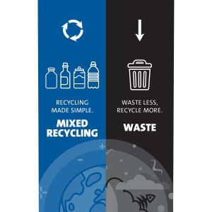 EXPRESSION - Sign - Mixed Recycling-Waste - Blue-Black