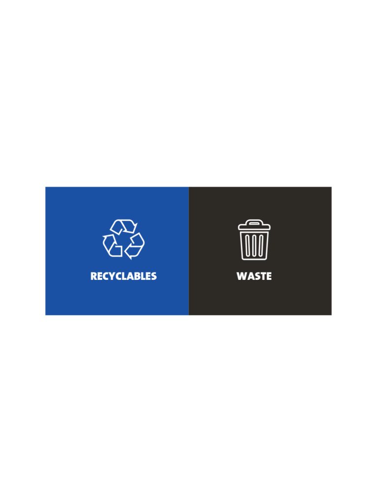 SESSANTA – Double – Sign – Recyclables-Waste – Blue-Black
