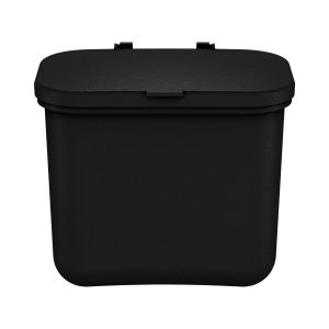 HANGING WASTE BASKET - Single - Kit - Solid Lift - Black PCR