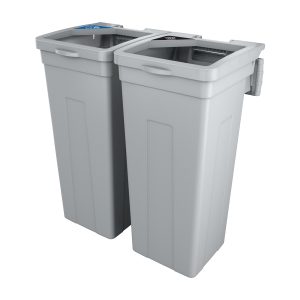 RISE - Double - Kit - Cans & Bottles-Waste - Full-Full - Grey-Grey