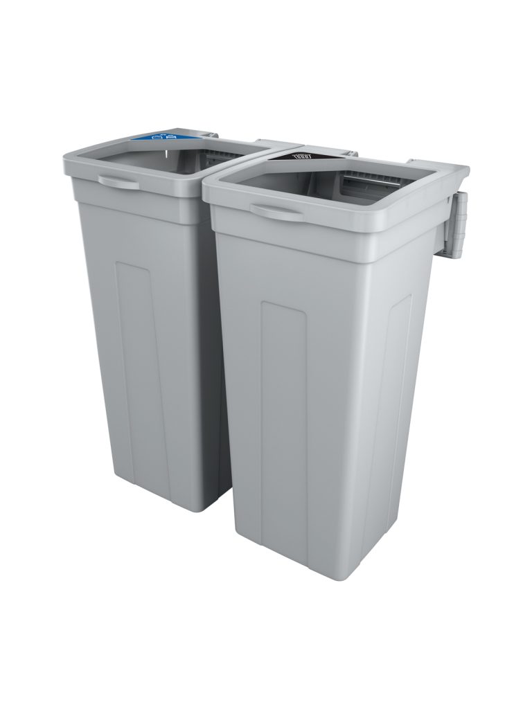 RISE – Double – Kit – Cans & Bottles-Waste – Full-Full – Grey-Grey