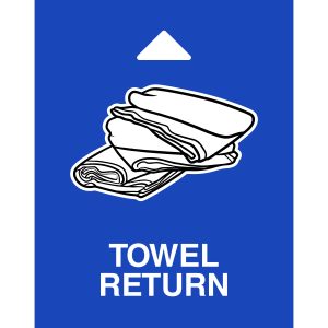 AURA - Sign - Towel Return - Blue